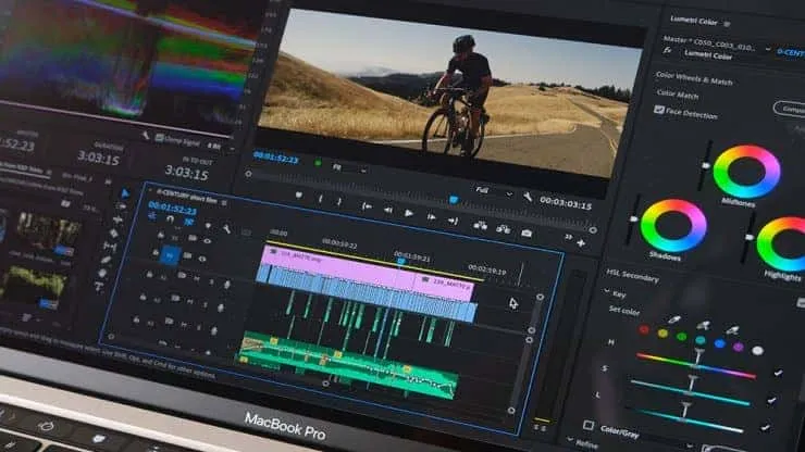 Interface do Adobe Premiere Pro