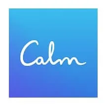 Calm: Mediteer, slaap, ontspan app-interface met kalmerende beelden