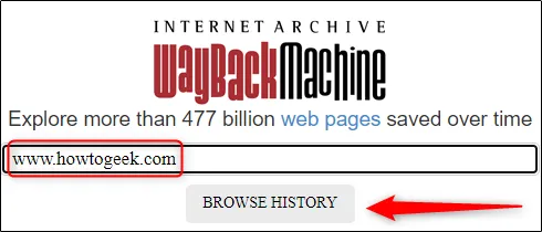 Interfaz URL de Wayback Machine de Internet Archive