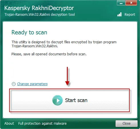 Kaspersky Rakhni Decryptor in Aktion