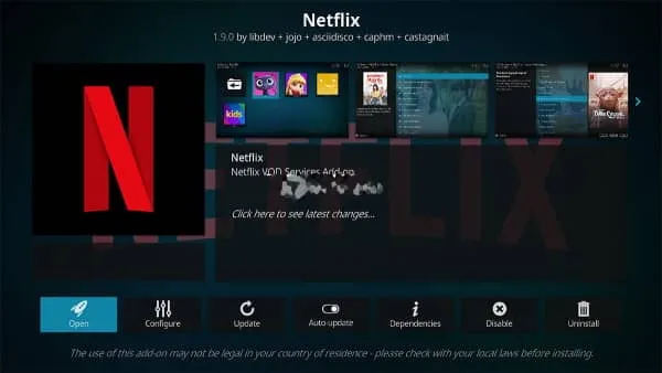 Complemento de Netflix para Kodi