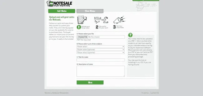 Notesale - Marktplatz für Studiennotizen