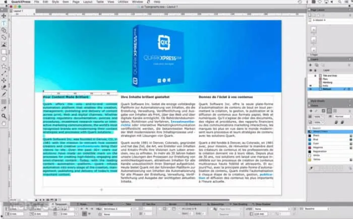 QuarkXPress - Professionelle Designsoftware