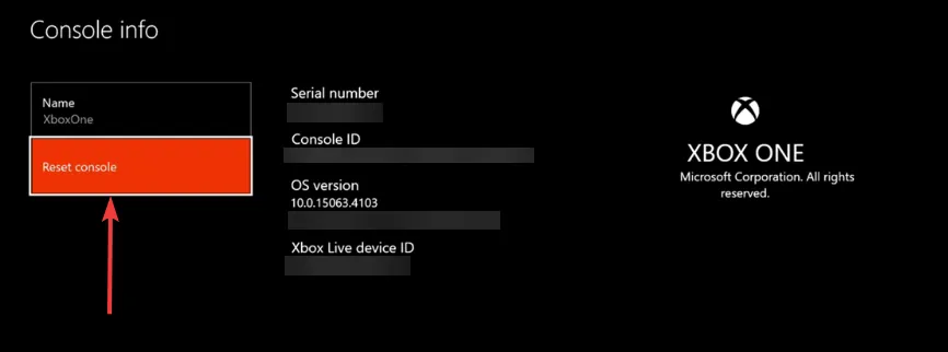 Redefinir console