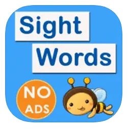 Interfejs aplikacji Sight Words Coach