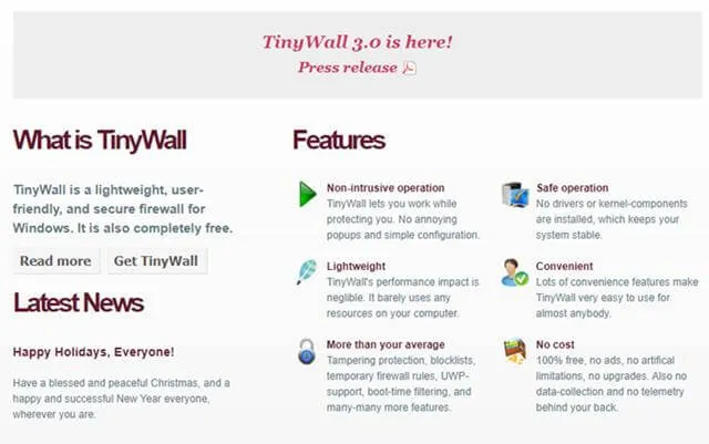 Firewall TinyWall