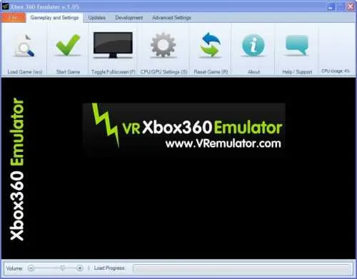 Skjermbilde av VR Box 360 emulator