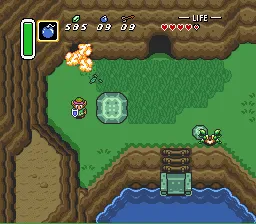 Et skjermbilde fra Zelda A Link to the Past.