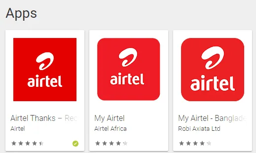 Приложения на Airtel