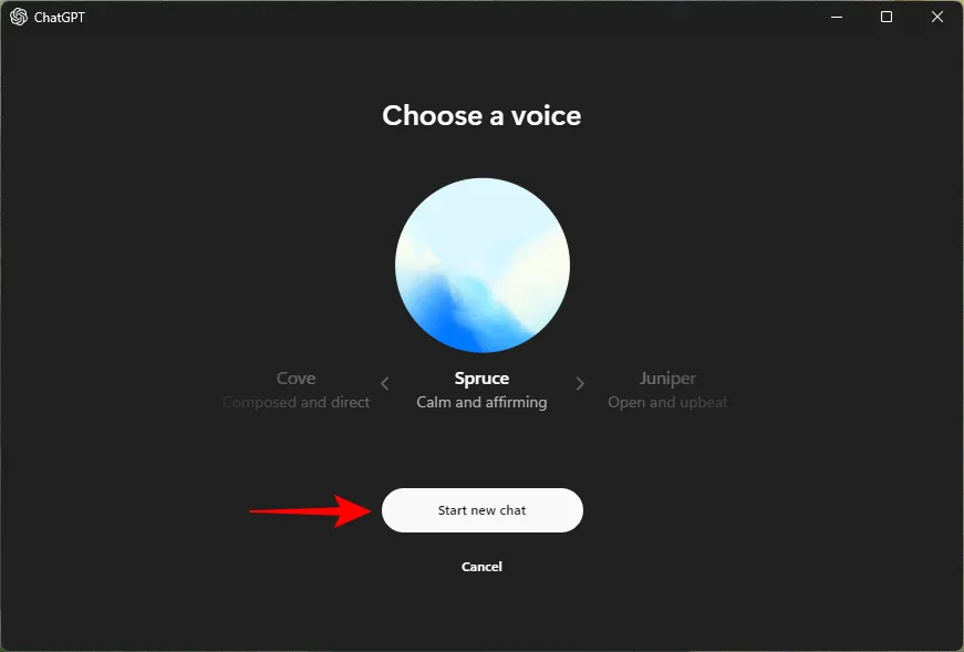 Vyberte AI Voice v ChatGPT