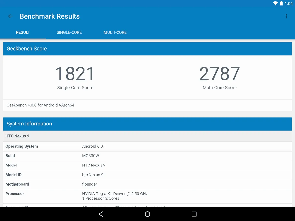 Geekbench Benchmark Tool