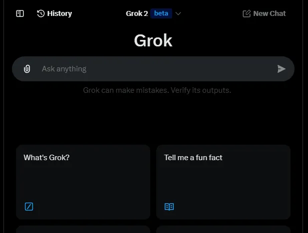 Limitações do Grok Chatbot