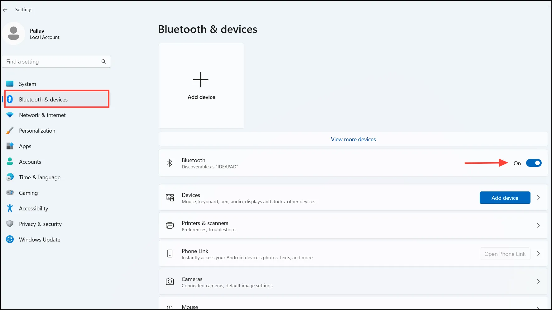 Bluetooth inschakelen op Windows 11