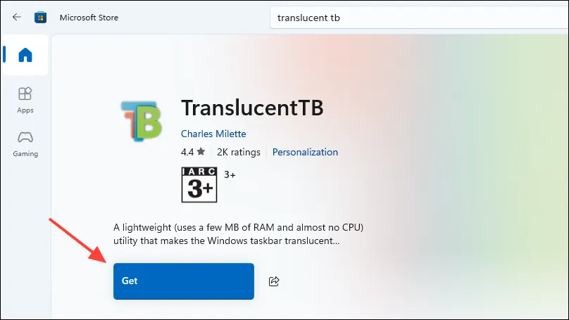 TranslucentTBのインストール