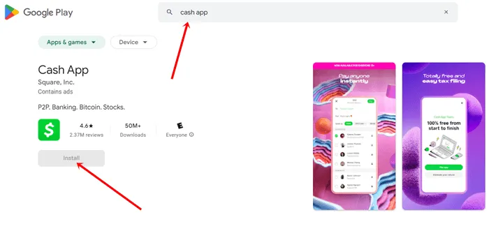 Zainstaluj aplikację Cash