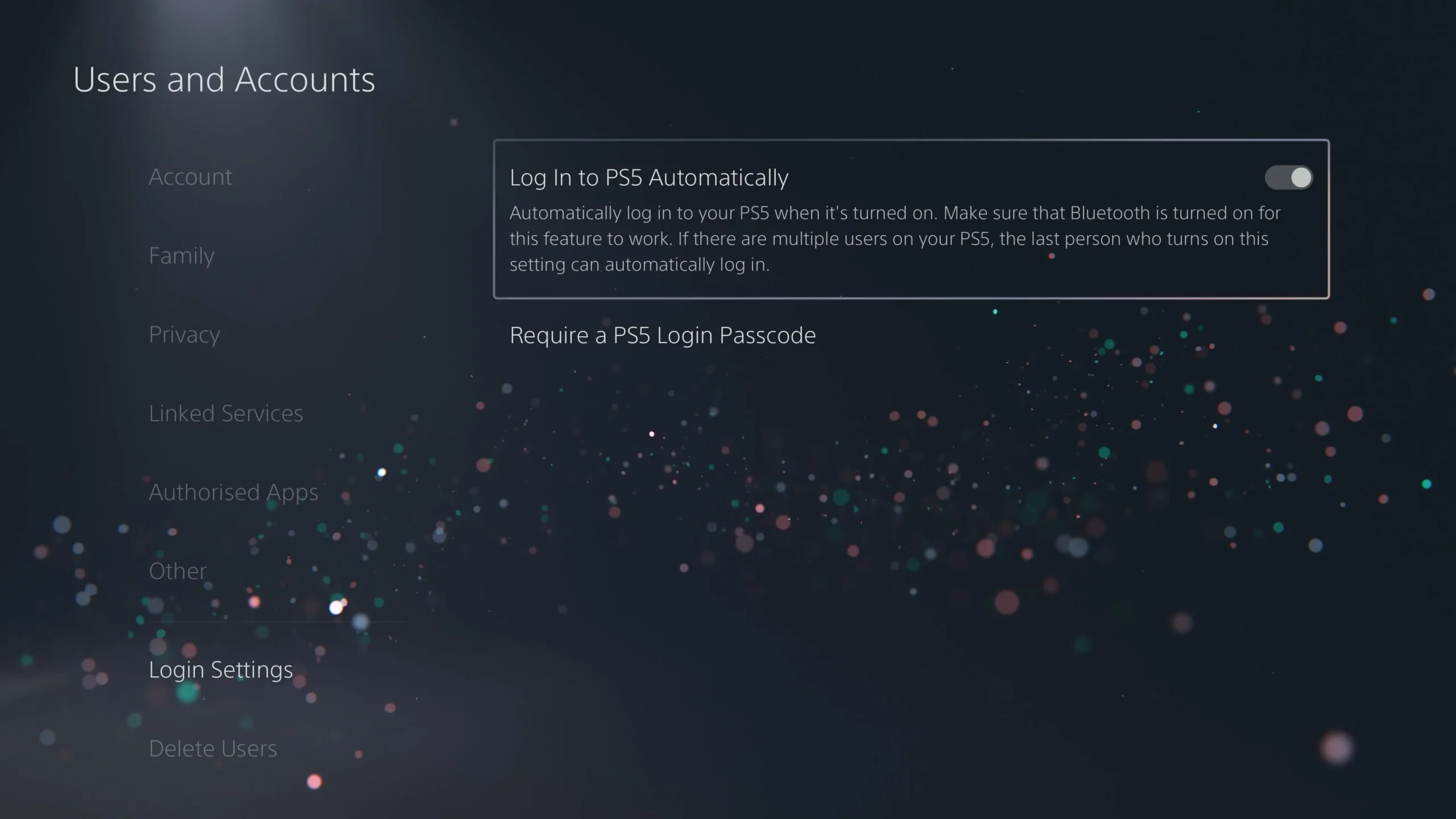 Efetue login no seu console PS5 automaticamente.