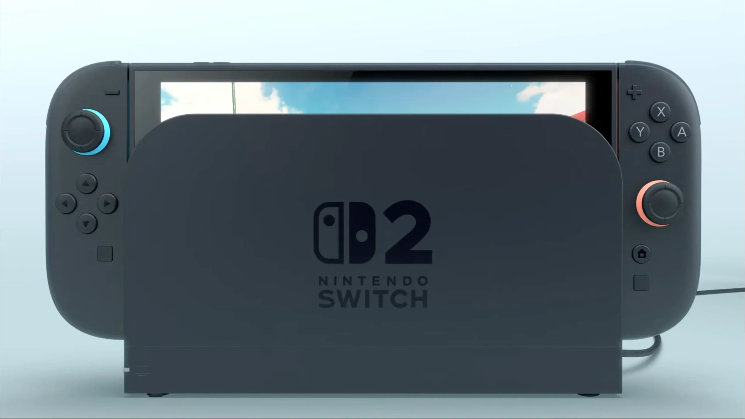 Nintendo Switch 2 i docken.