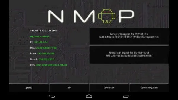 Интерфейс на инструмента Nmap