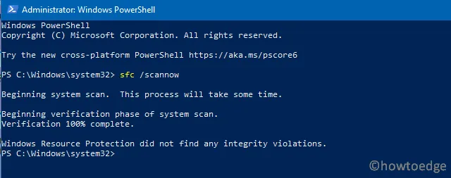 sfc - powershell