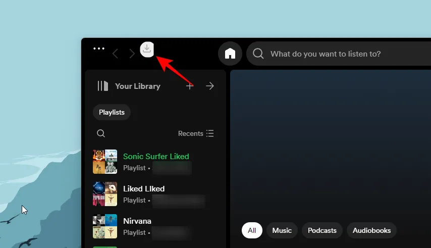 Icono de descarga de Spotify