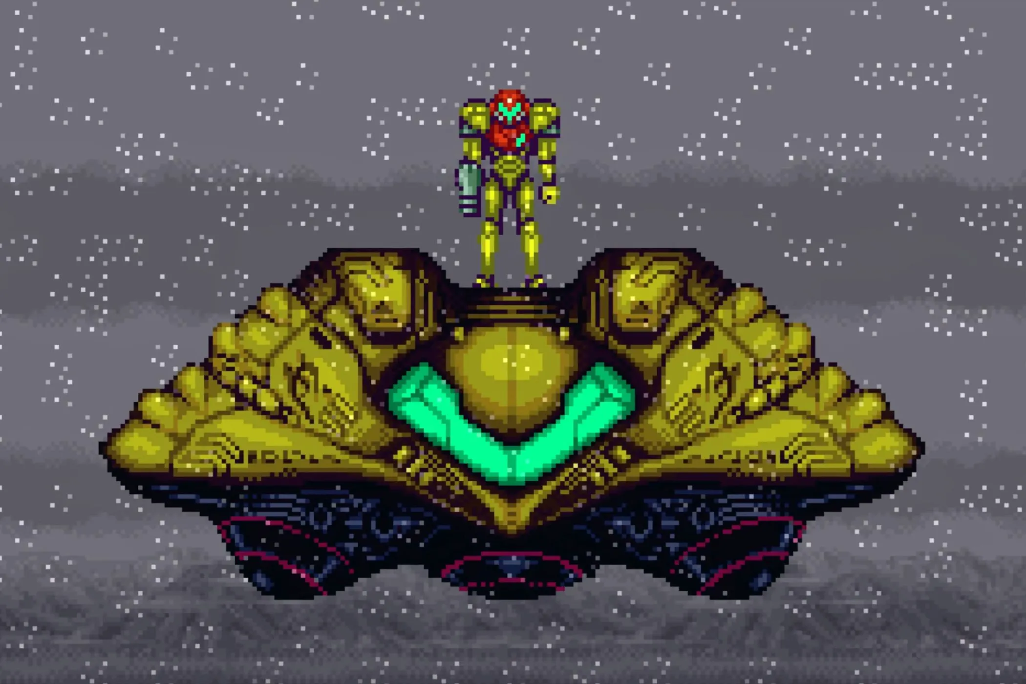 Super Metroid en SNES muestra gráficos 2D vibrantes.