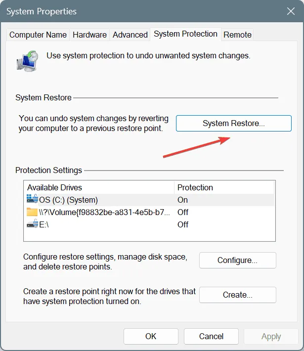 ERROR_PROCESS_NOT_IN_JOBを修正するために復元する