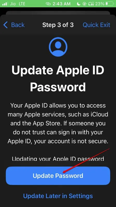 Opdater Apple ID-adgangskode